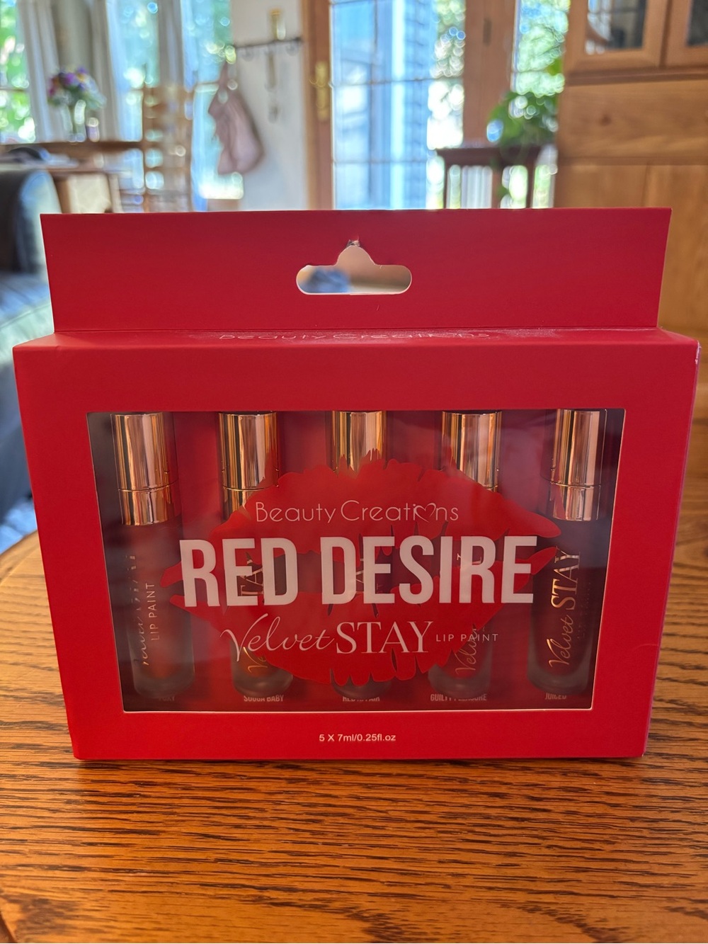 BEAUTY CREATIONS Los Angeles $30 • set of 5 • Red Desire Velvet stay lippies NEW - Picture 2 of 7
